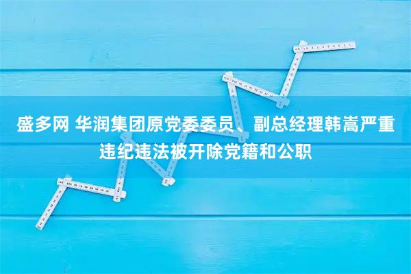 盛多网 华润集团原党委委员、副总经理韩嵩严重违纪违法被开除党籍和公职