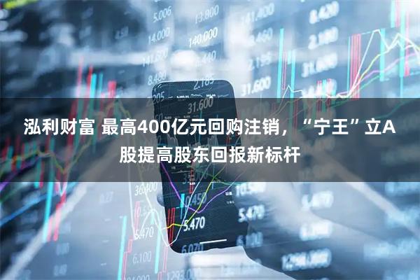 泓利财富 最高400亿元回购注销，“宁王”立A股提高股东回报新标杆